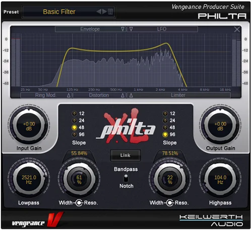 Vengeance Sound Philta XL interface
