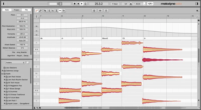 Celemony Melodyne 5 Editor - Upgrade from Melodyne Essential 1-5 interface