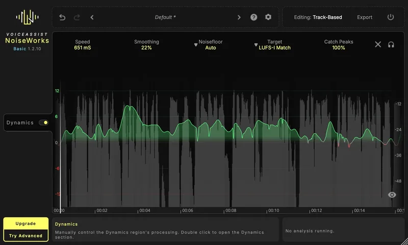 NoiseWorks VoiceAssist Basic interface