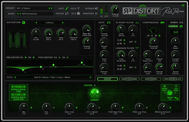 Rob Papen RP-Distort 2 Upgrade interface