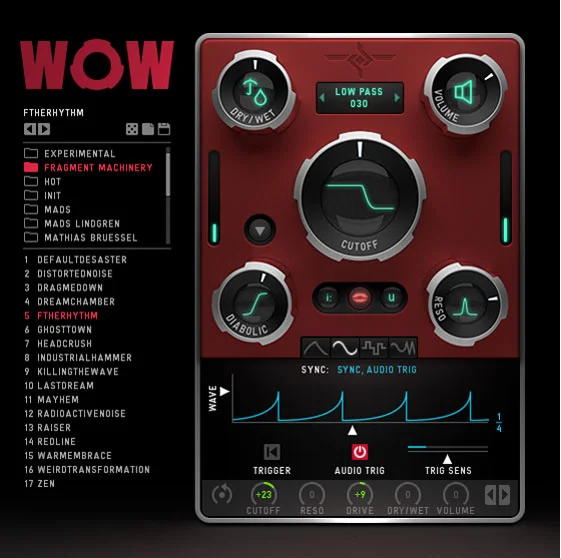 Sugar Bytes WOW2 interface