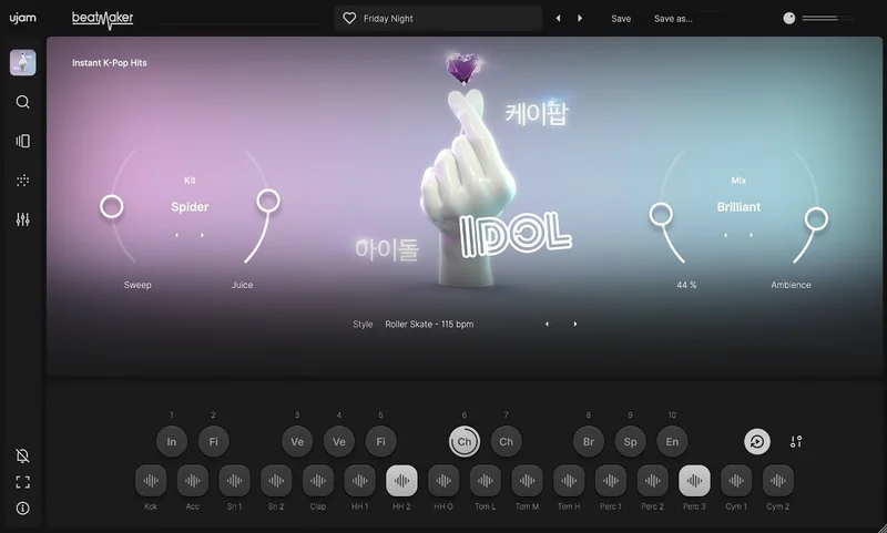 UJAM Idol interface