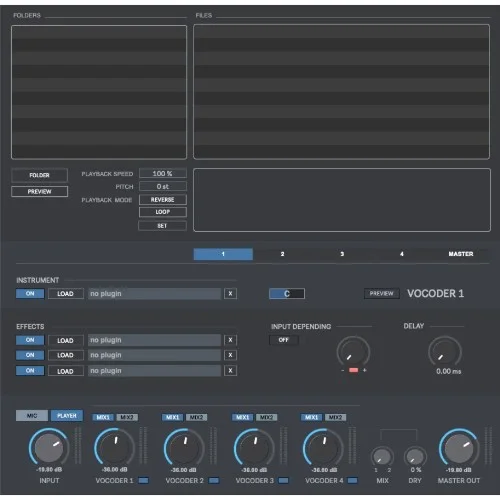 Digital Brain Instruments Multiplex Vocoder interface