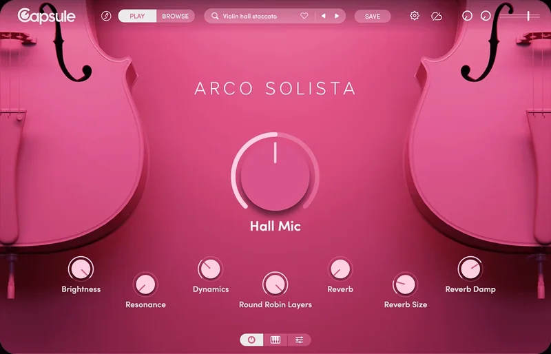 Capsule Arco Solista interface