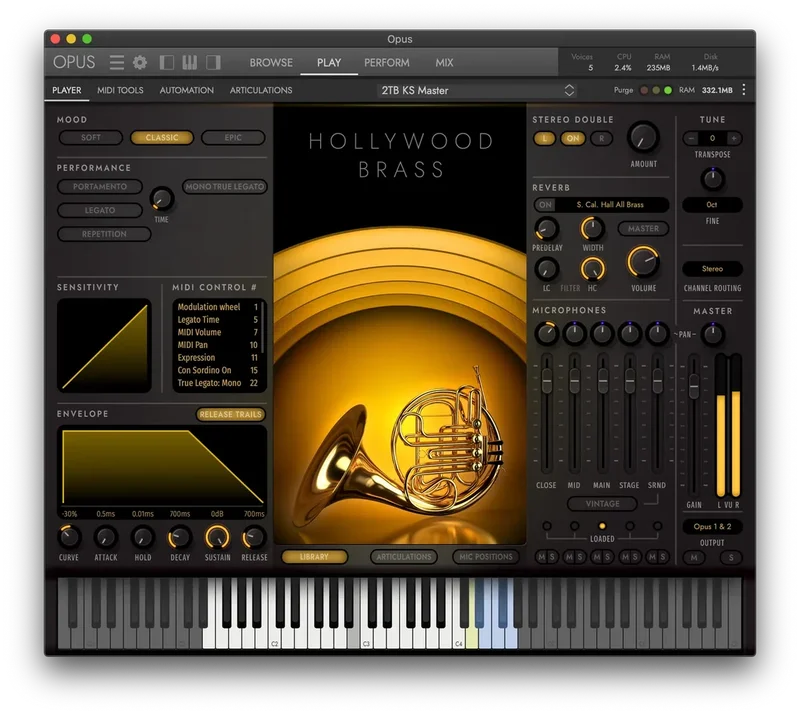 EastWest Hollywood Orchestra Opus + Hollywood Fantasy Orchestra Bundle interface