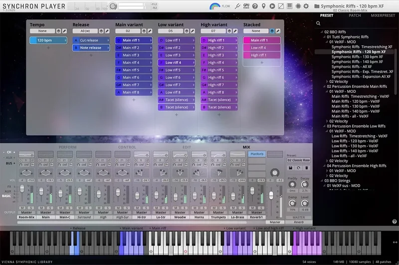VSL BBO Riffs interface