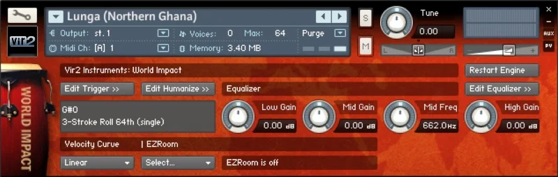 Vir2 Instruments World Impact: Global Percussion interface