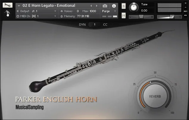 Musical Sampling Parker English Horn interface