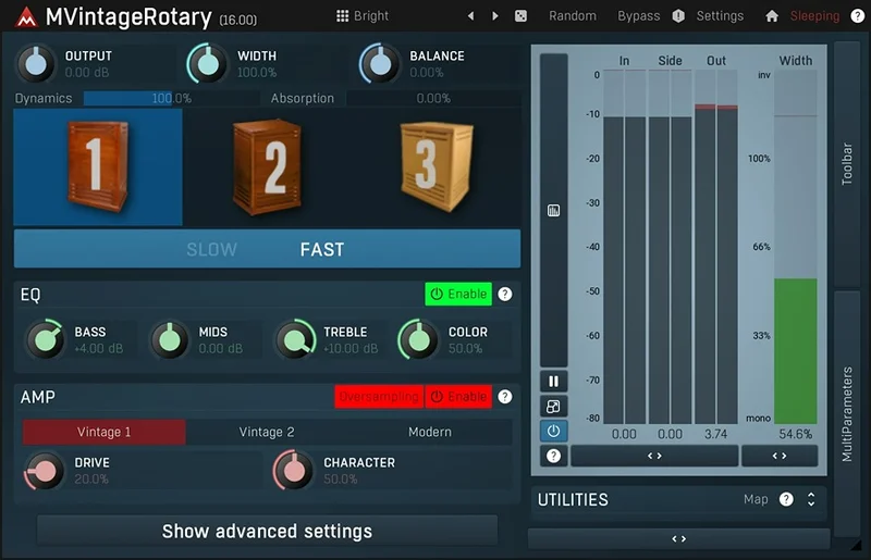 MeldaProduction MVintageRotary interface