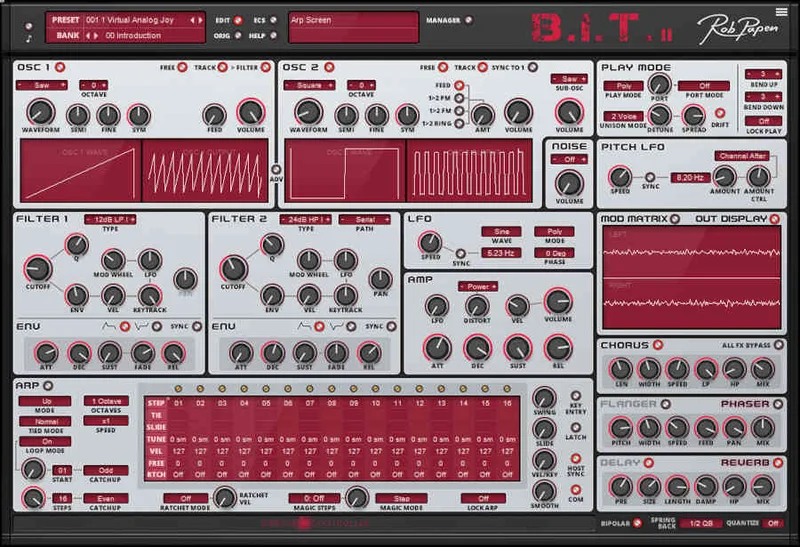 Rob Papen BIT-2 (Upgrade from BIT) interface