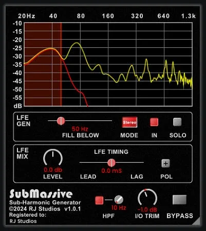 Raising Jake Studios SubMassive - Sub-Harmonic Generator interface