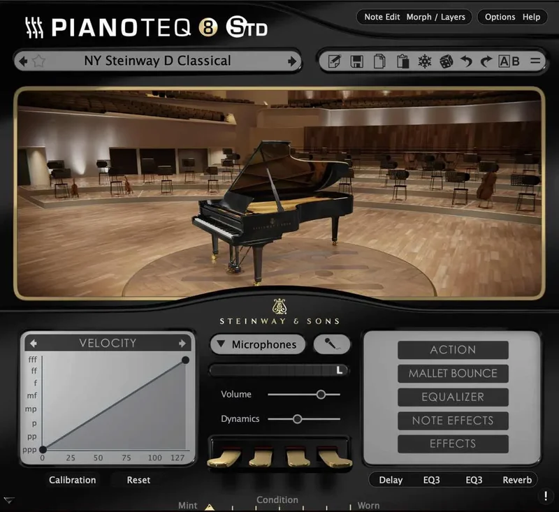 Pianoteq Steinway Model D Grand Piano interface