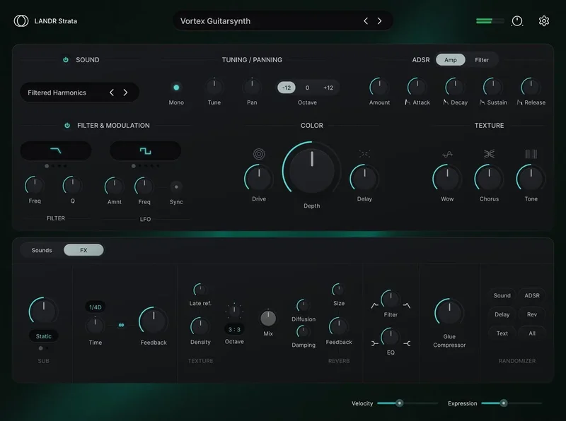 LANDR Strata interface
