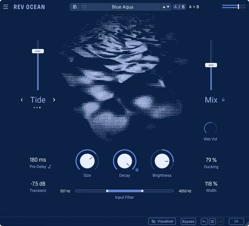 Arturia Rev Ocean interface