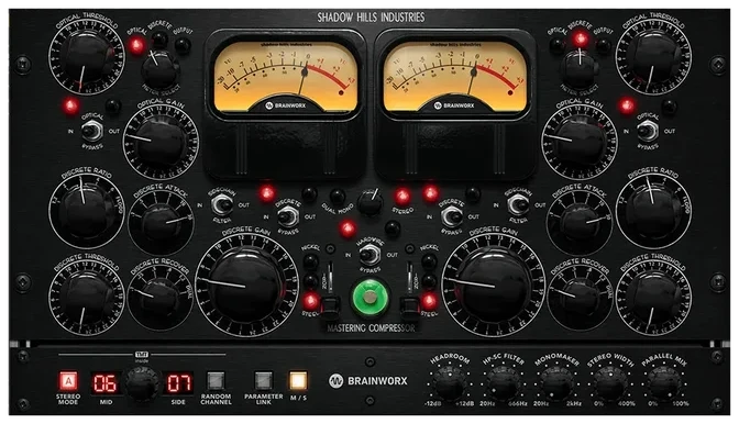 Universal Audio Shadow Hills Mastering Compressor Class A interface