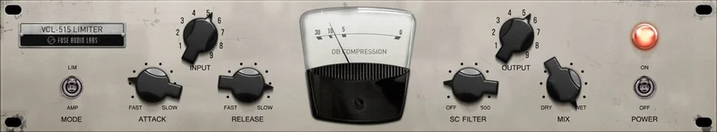 Fuse Audio Labs VCL-515 Vari Mu Limiter interface