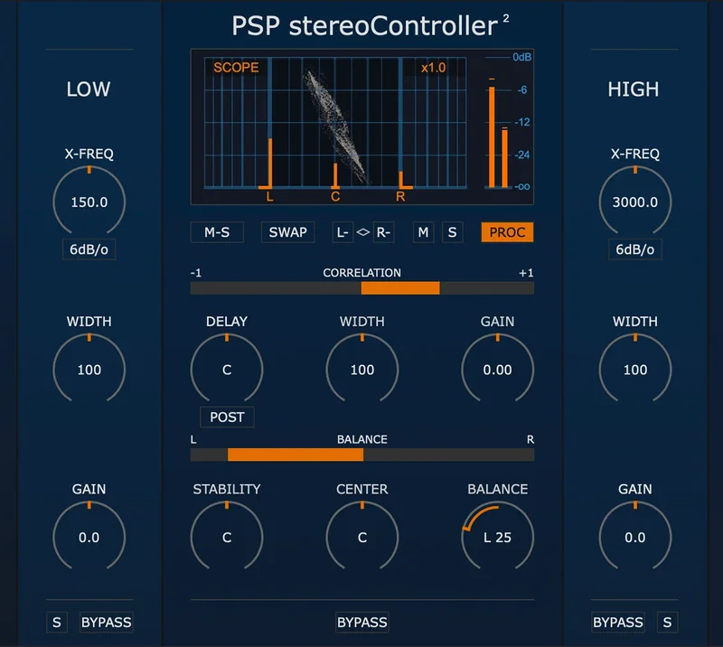 PSP Audioware stereoController2 interface