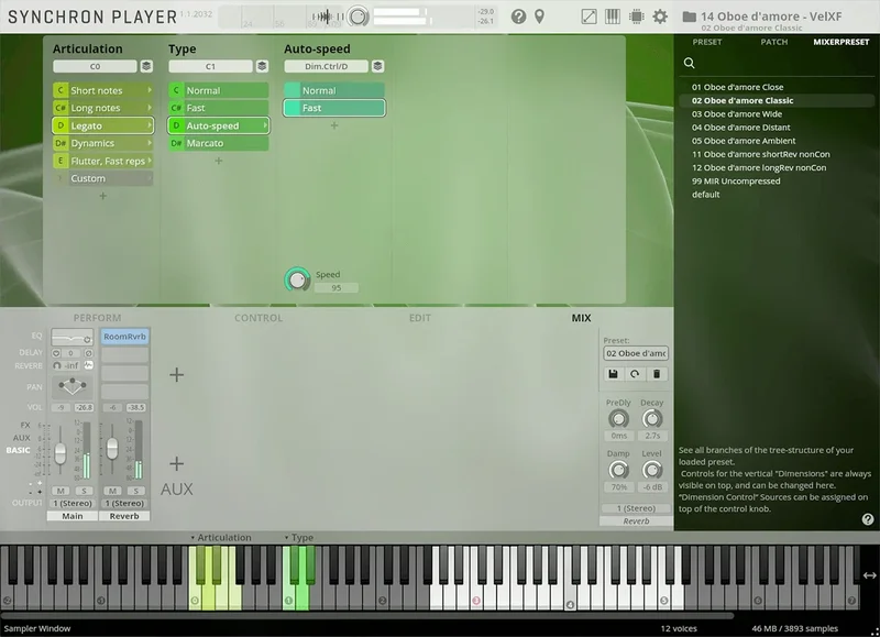 VSL Studio Oboe d'Amore interface