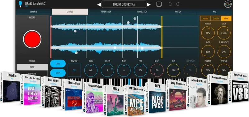 BLEASS SampleWiz 2 Bundle interface