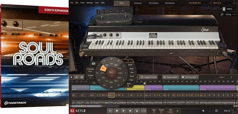 Toontrack EKX Soul Roads interface