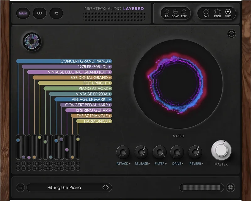 Nightfox Audio Layered interface