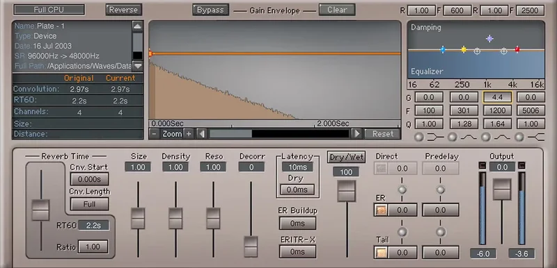 Waves IR1 interface