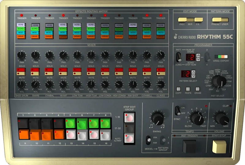 Cherry Audio KR-55C interface