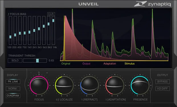 Zynaptiq UNVEIL Educational Version interface