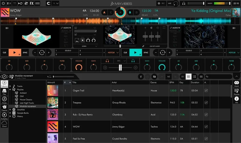 MixVibes Cross DJ 4 interface