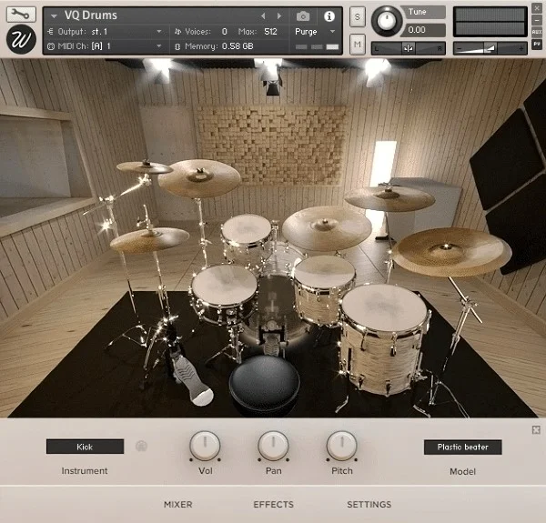 Wavesfactory VQ Drums interface