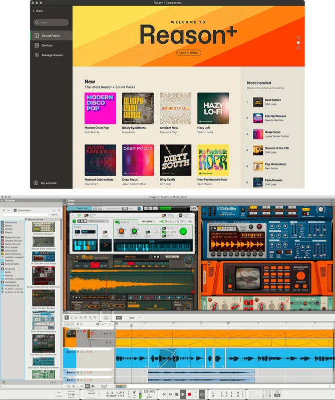 Reason Studios Reason+ 1-Year Subscription interface
