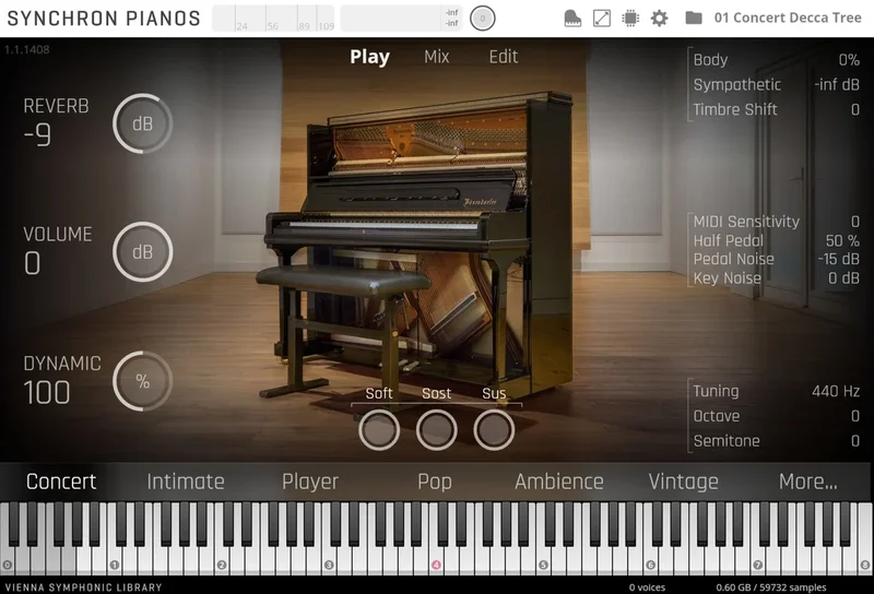VSL Synchron Boesendorfer Upright interface