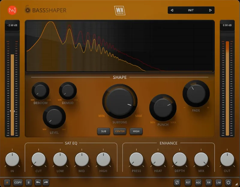 W.A. Production BassShaper interface
