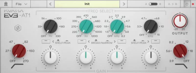 Kuassa EVE-AT1 Equalizer interface