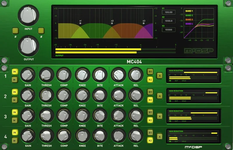 McDSP MC2000 Multi-Band Compressor HD v7 interface