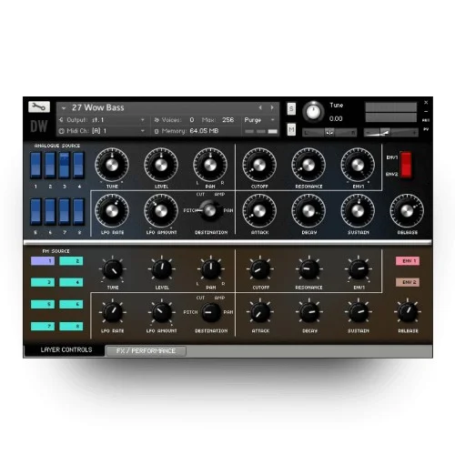 Hideaway Studio Bass Machine Kontakt Instrument interface