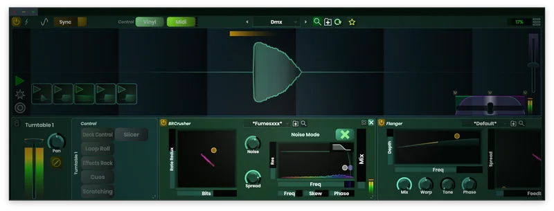 Stagecraft Scratch Track interface