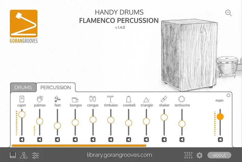 GoranGrooves - Handy Drums FLAMENCO PERCUSSION interface