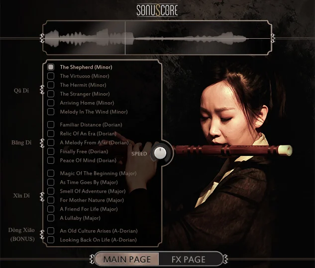 Sonuscore Ethnic Flute Phrases interface