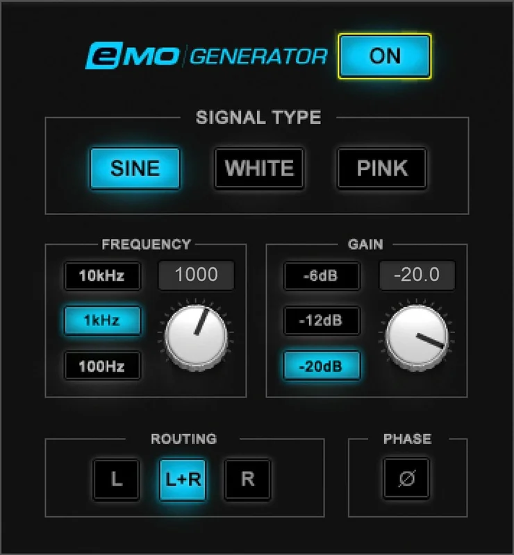 Waves eMo Generator interface