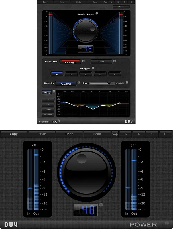 DUY Power Mix Bundle interface