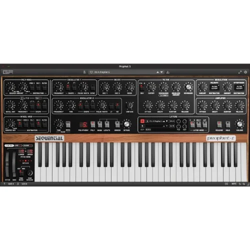 GForce Software Prophet-5 interface
