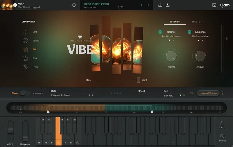 UJAM VIBE interface