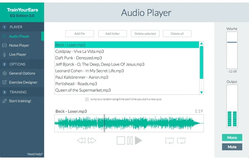 Train Your Ears EQ Edition 2.0 [Education] interface