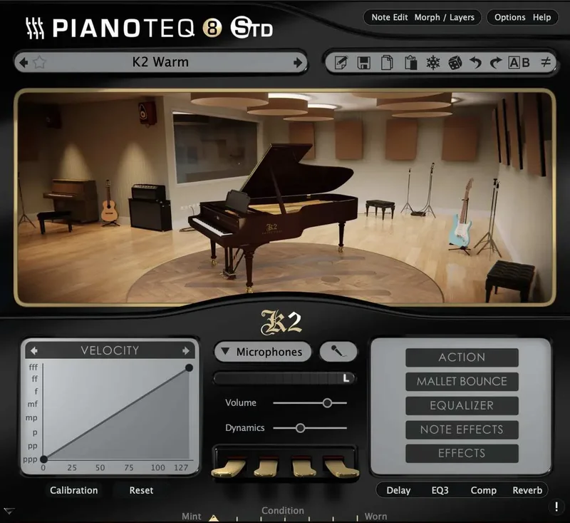 Pianoteq K2 Grand Piano interface