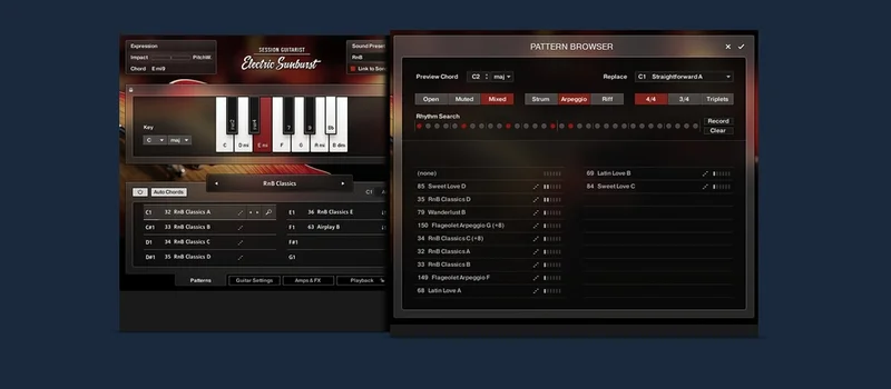 Native Instruments Session Guitarist – Electric Sunburst interface