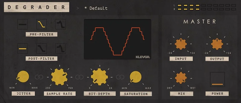 Klevgrand Degrader interface