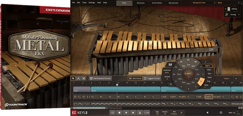 Toontrack EKX: Melodic Percussion - Metal interface