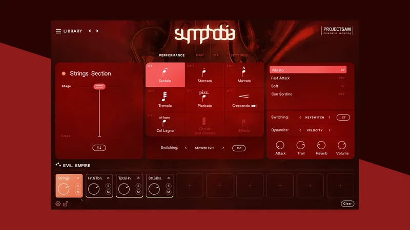 Symphobia 1 interface