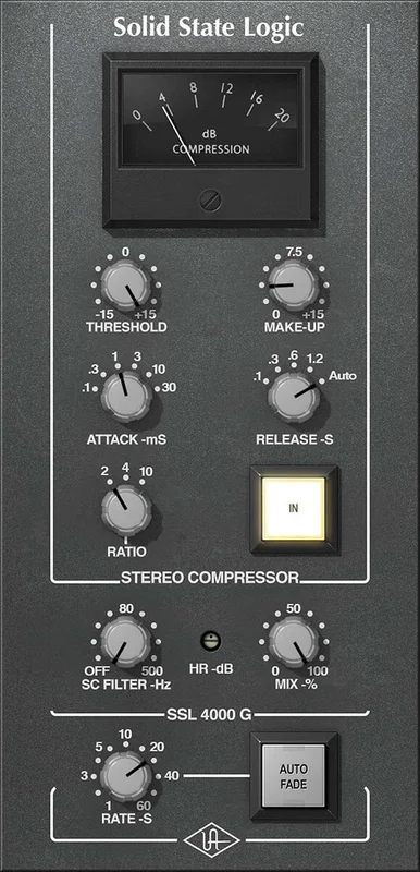 Universal Audio SSL 4000 G Compressor interface